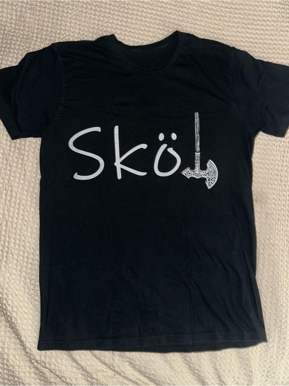 Skol Vikings Axe Heritage Chant Warrior Nordic Drinking T-Shirt